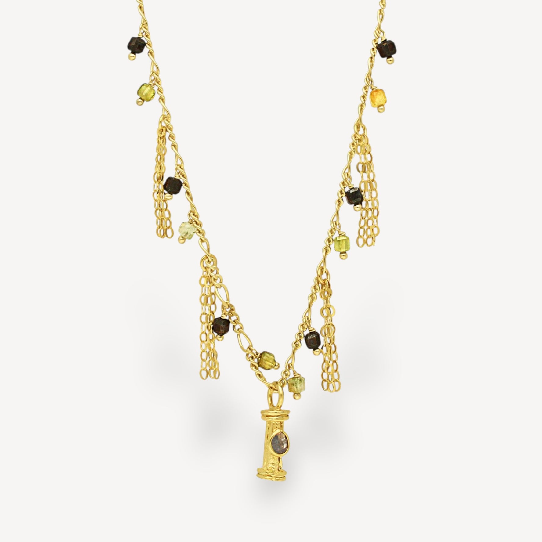 RIFRANGE Necklace with Gemstones  & Polki Diamonds