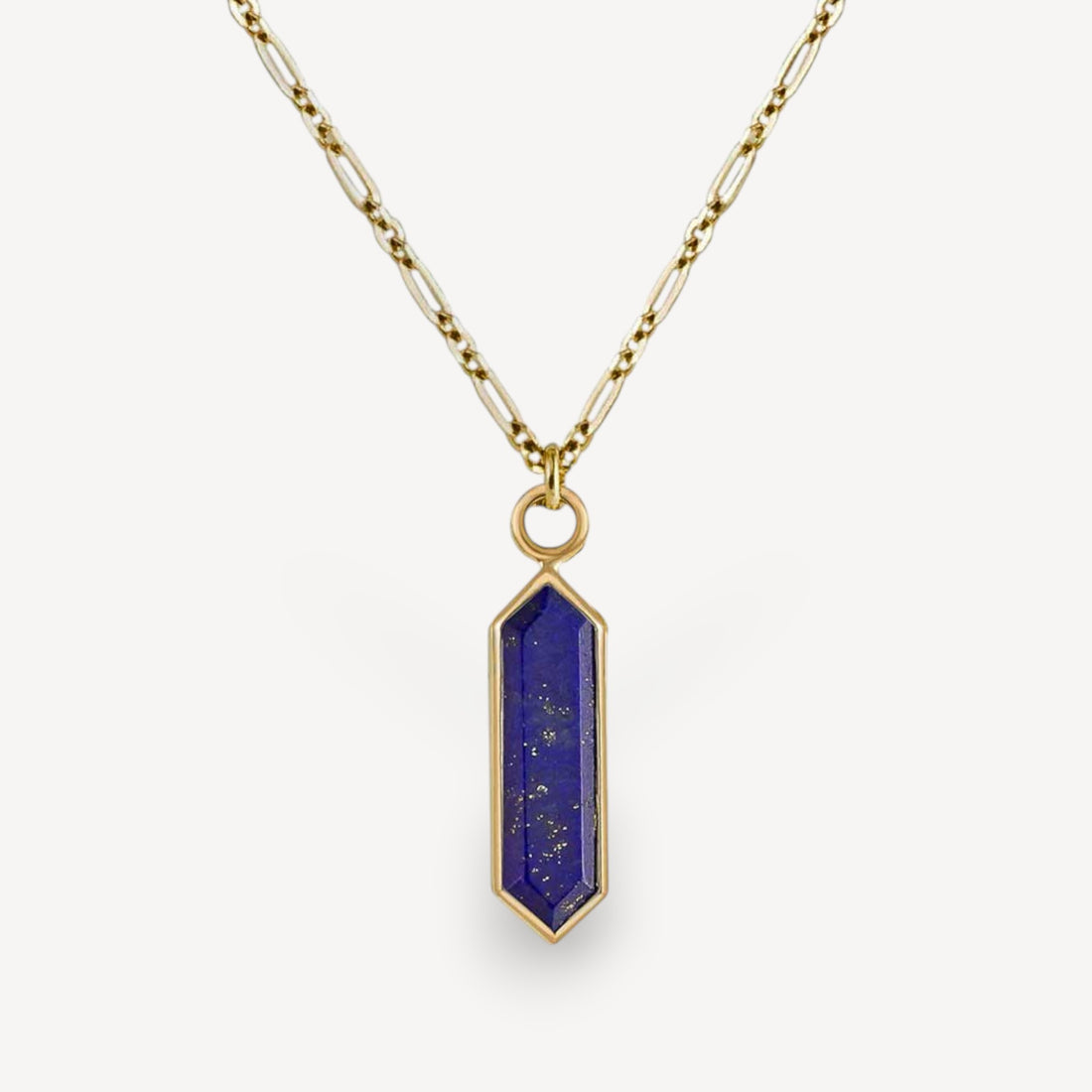 HEXA Lapis Pendant on Roma Chain Necklace