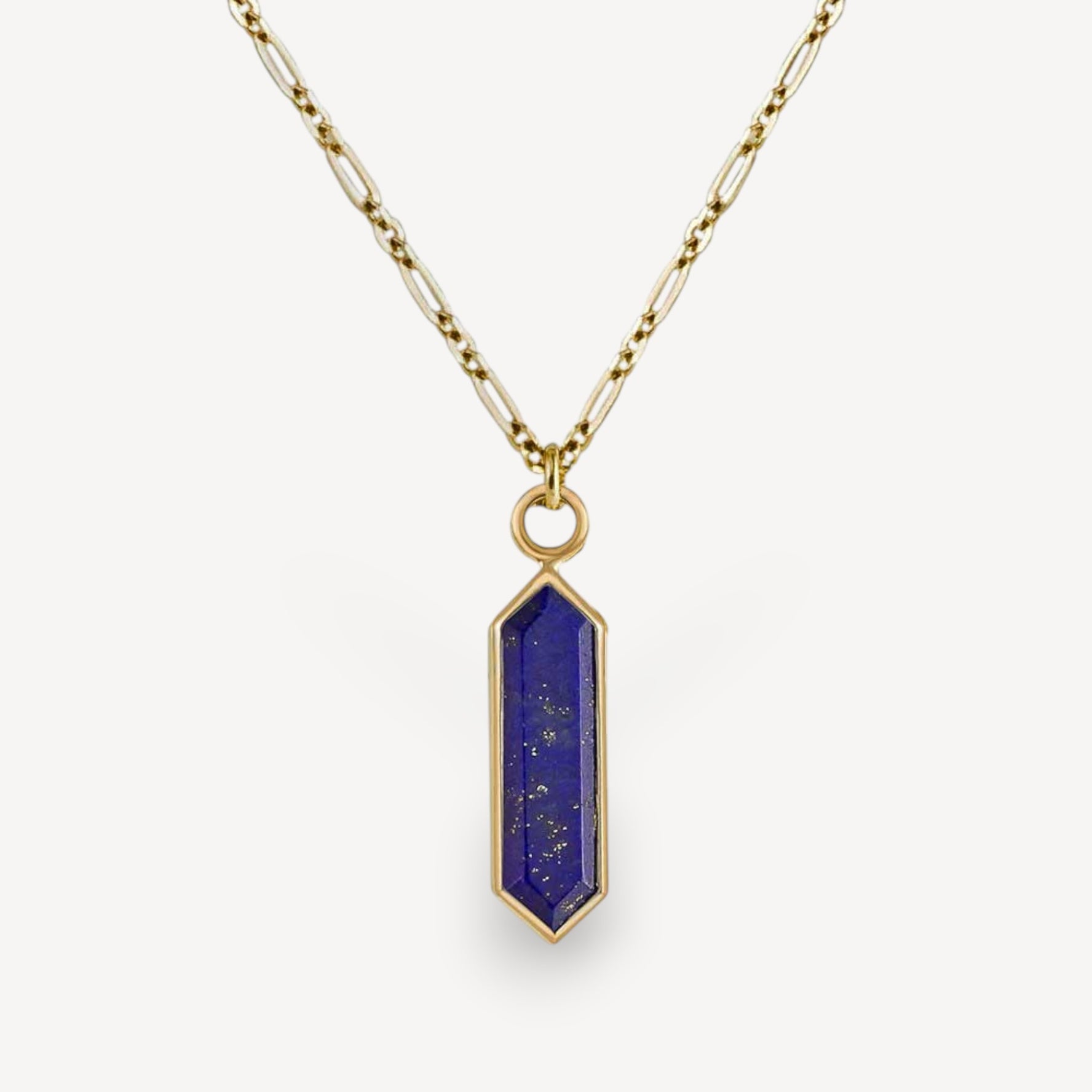 HEXA Lapis Pendant on Roma Chain Necklace
