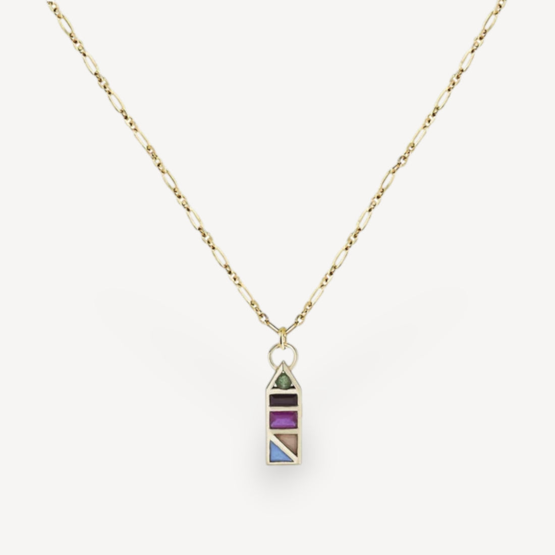 TABLEAU Rainbow Roma pendant Necklace