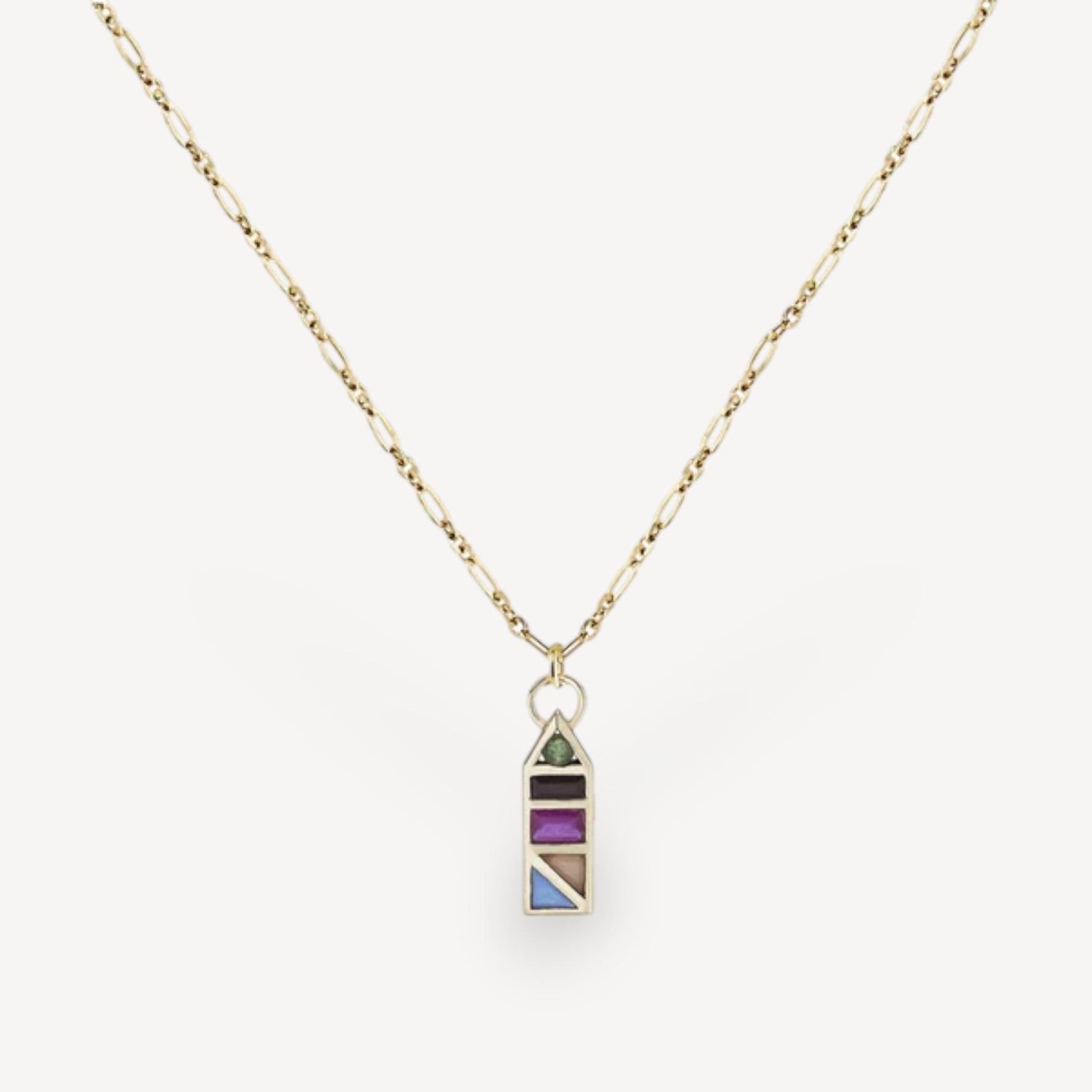 TABLEAU Rainbow Roma pendant Necklace