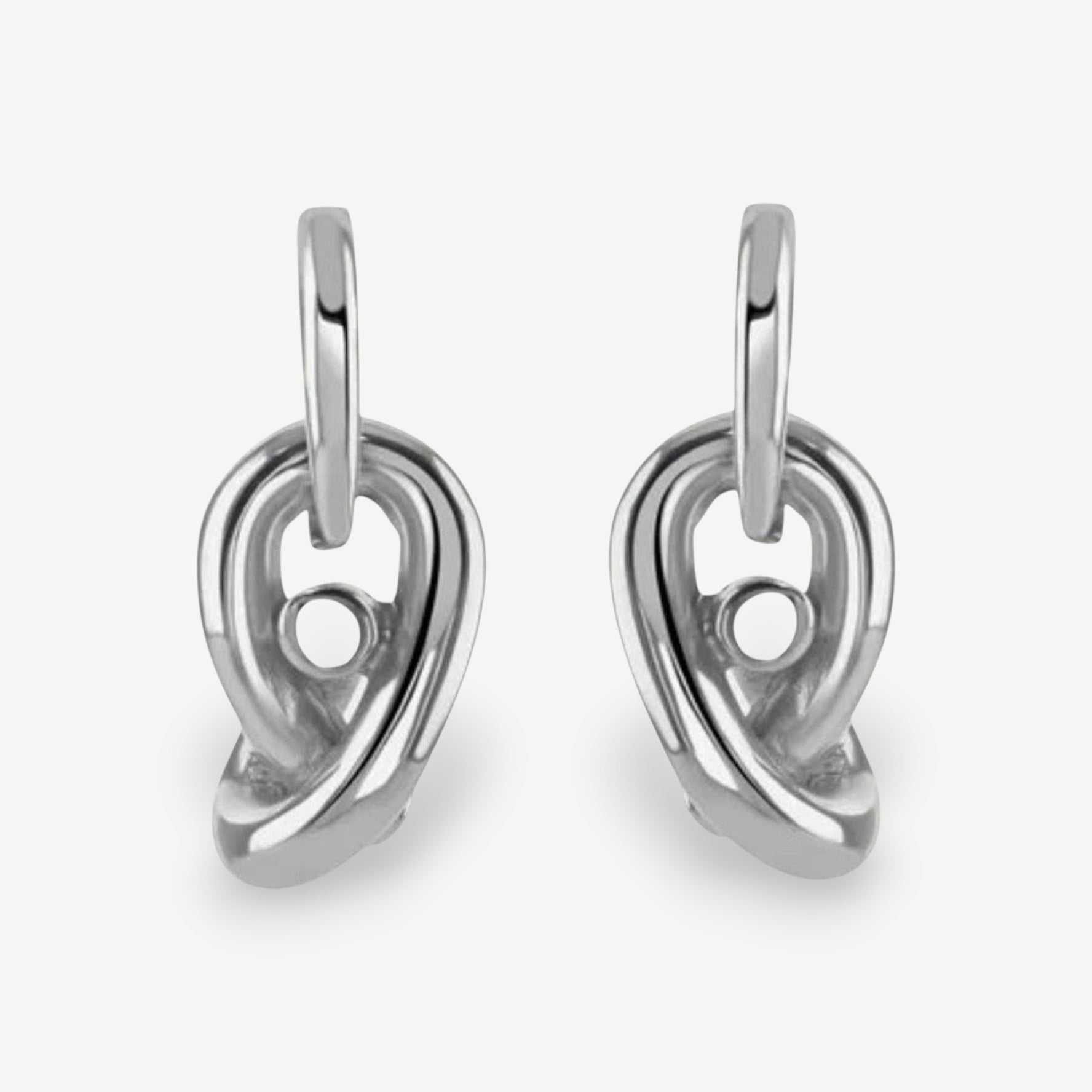 EMMA KNOTTED Drop Earrings Silver