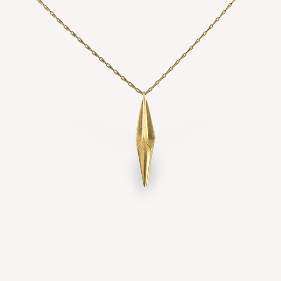Shard Single Drop Necklace Gold Plated
