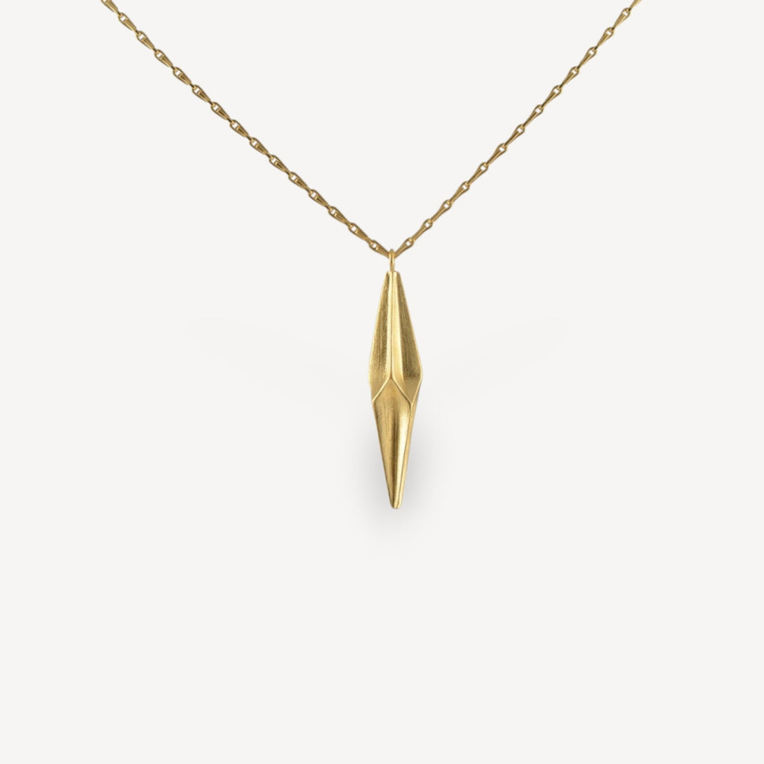 Shard Single Drop Necklace Gold Plated