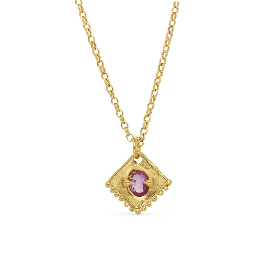 KITE Pendant with Pink Sapphire By Sharlala at ethical jeweller E.C.One London