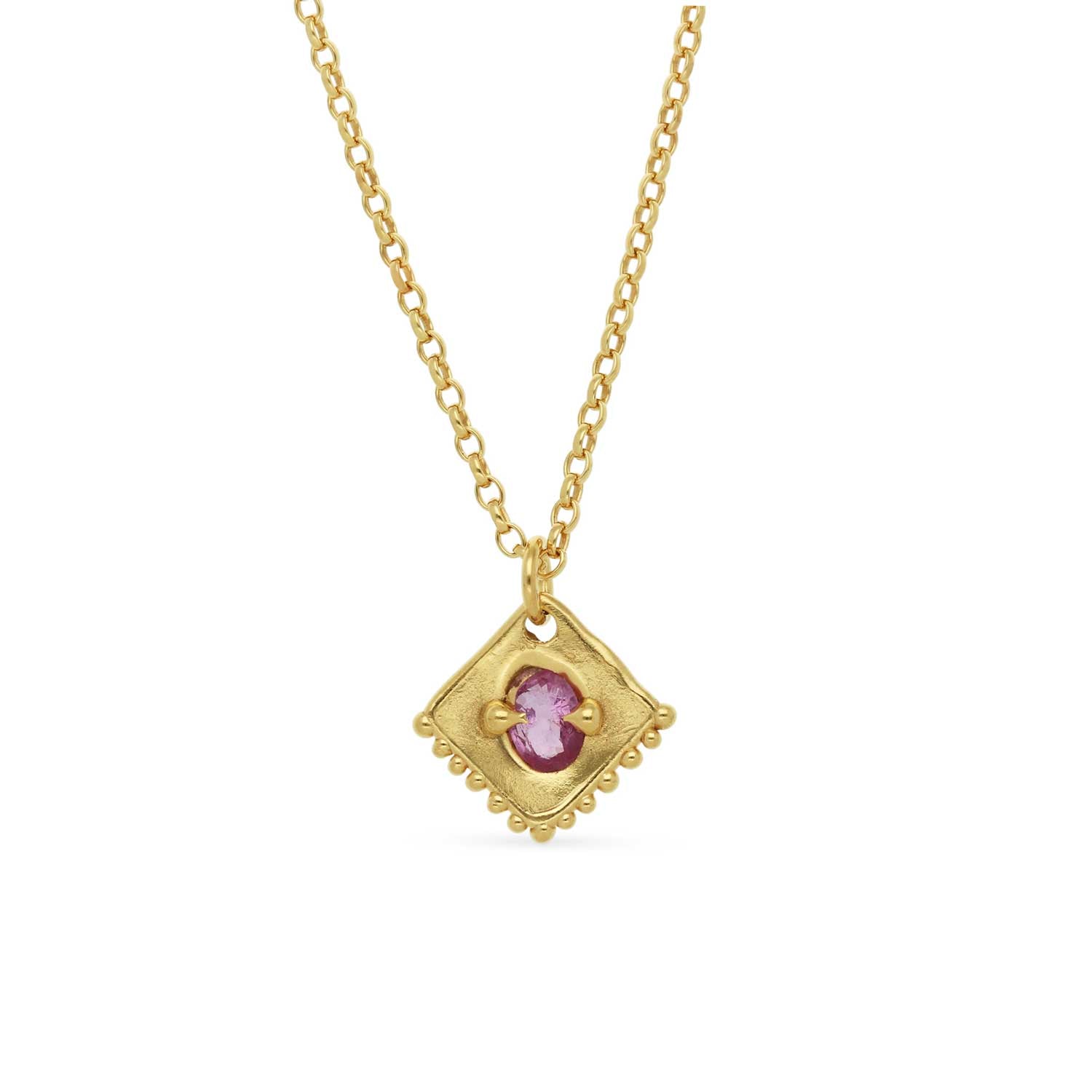 KITE Pendant with Pink Sapphire By Sharlala at ethical jeweller E.C.One London