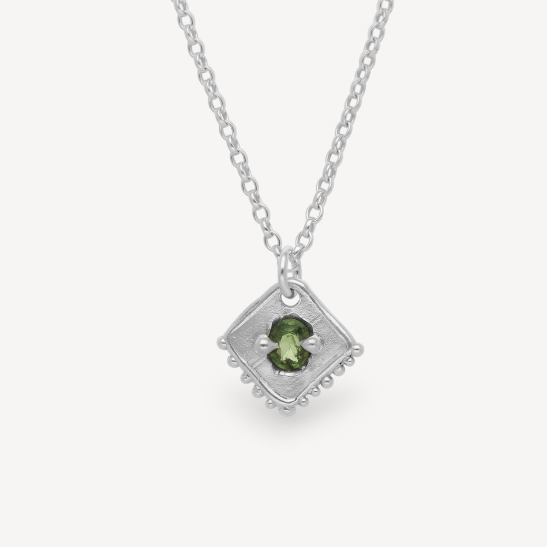 KITE Pendant with Green Sapphire Silver By Sharlala at ethical jeweller E.C.One London