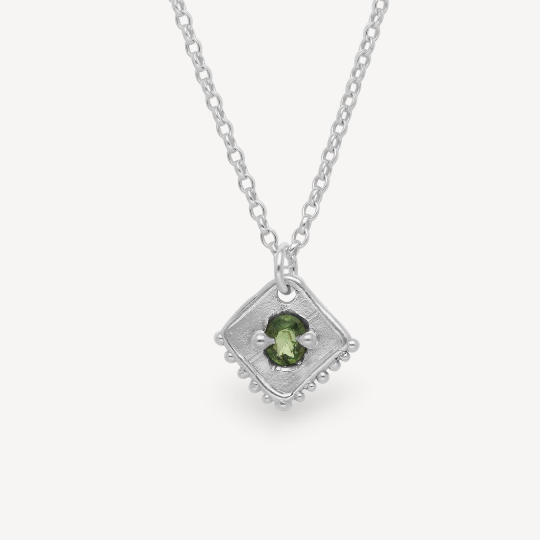 KITE Pendant with Green Sapphire Silver By Sharlala at ethical jeweller E.C.One London
