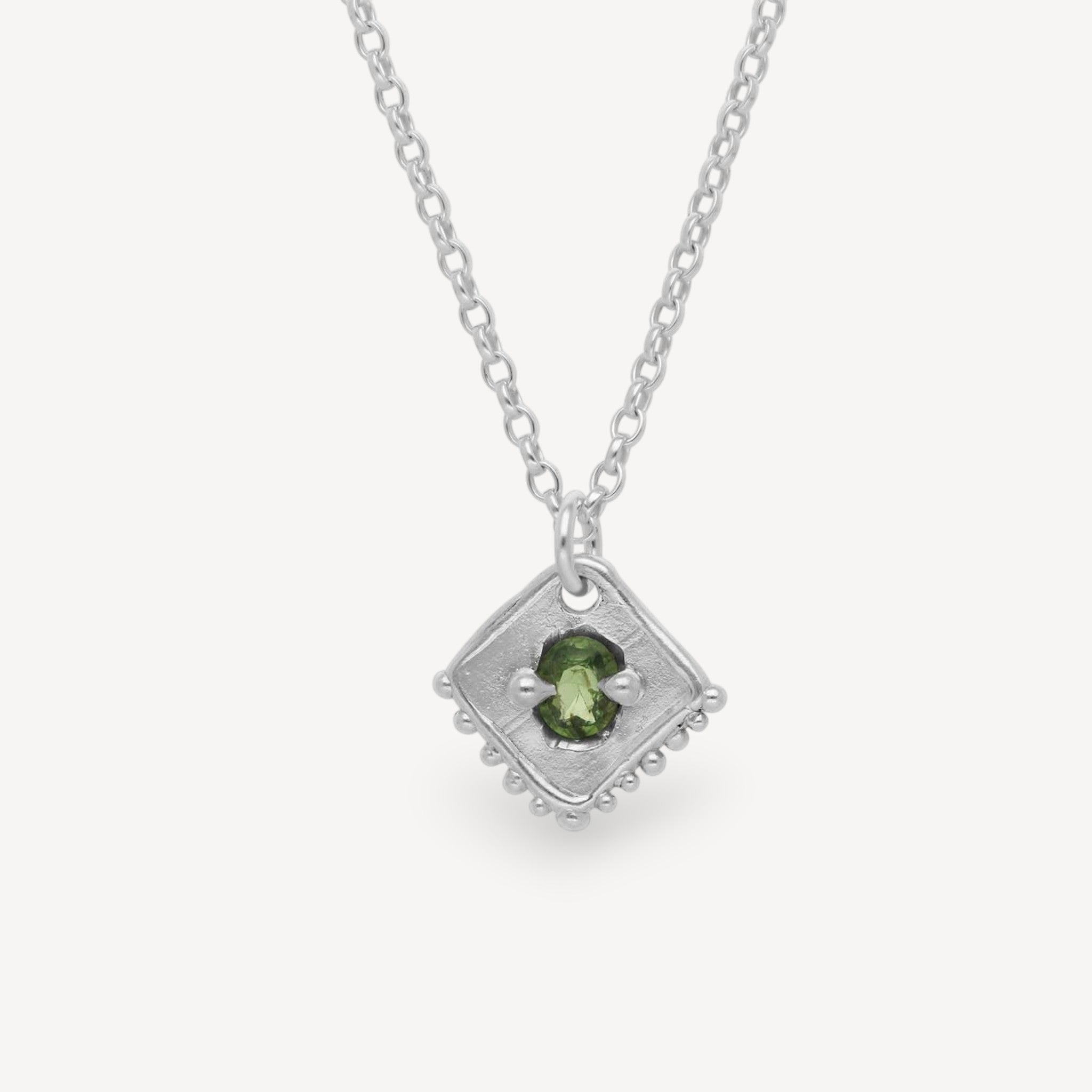 KITE Pendant with Green Sapphire Silver By Sharlala at ethical jeweller E.C.One London
