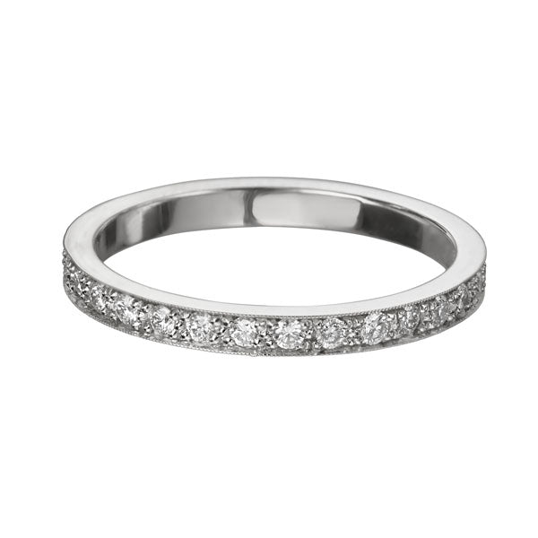 EMMA Slim Full Eternity Diamond Ring Platinum Made by ethical jeweller E.C.One London in our B Corp certified workshop