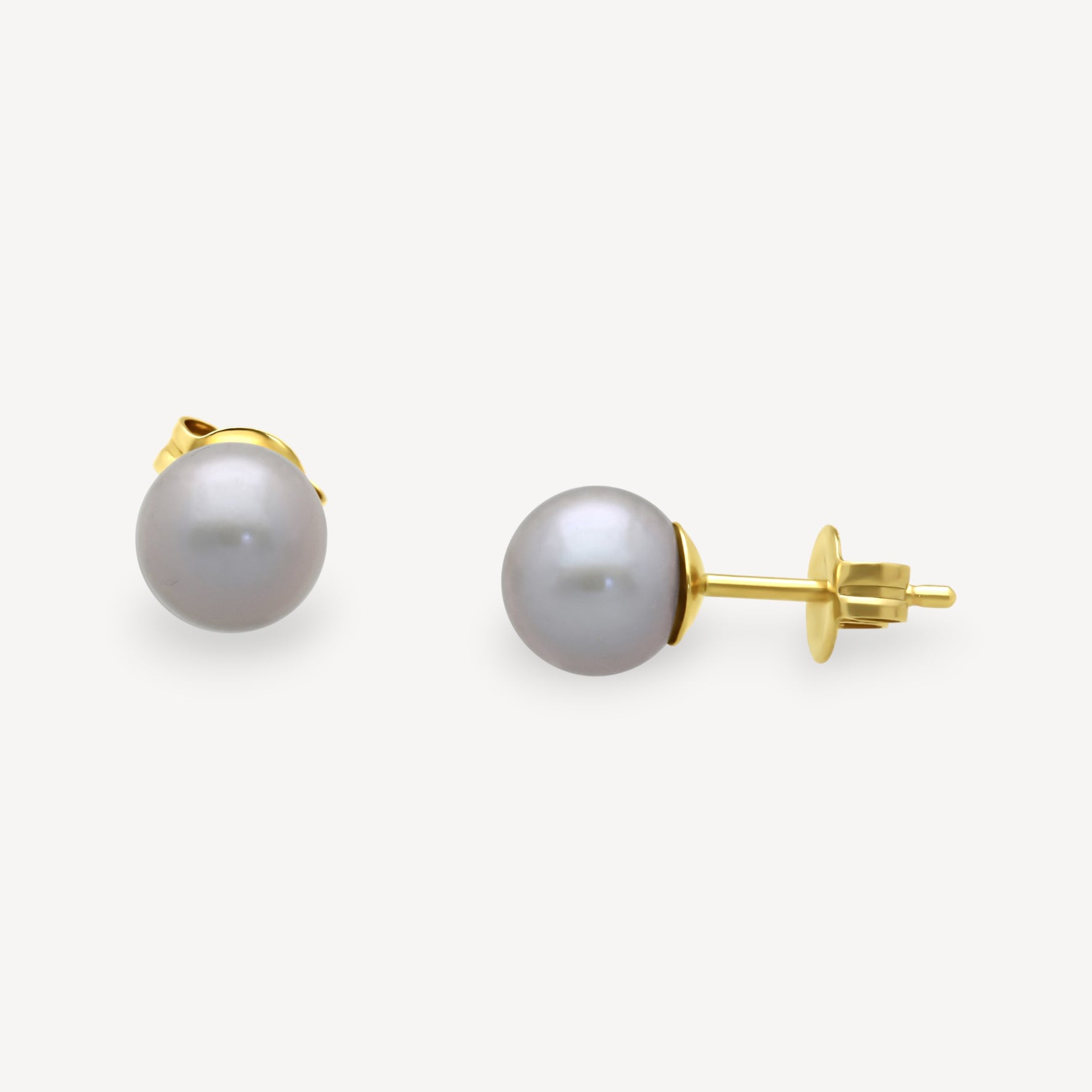 Small Grey Pearl Studs