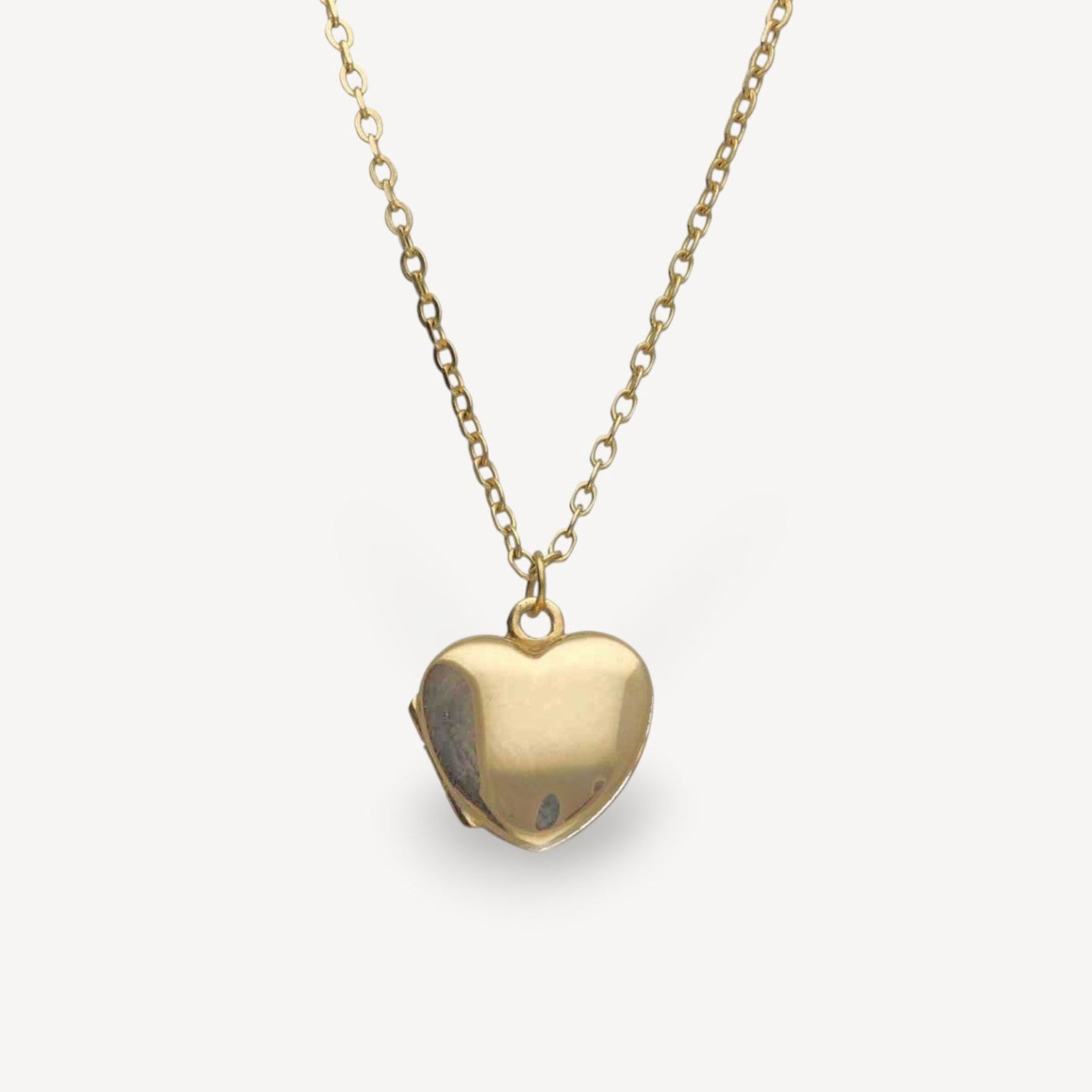 Small Heart Gold Locket Necklace