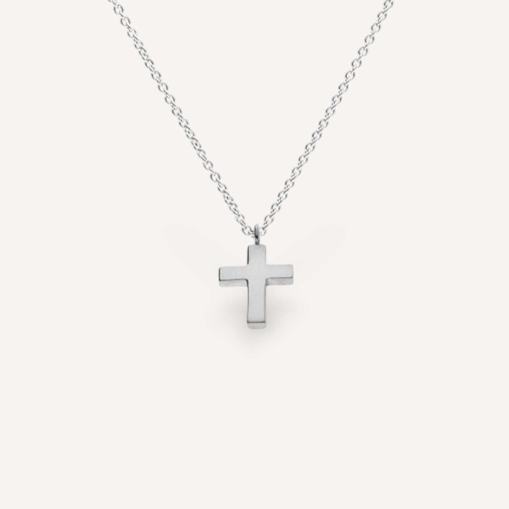 Small Silver Cross Necklace