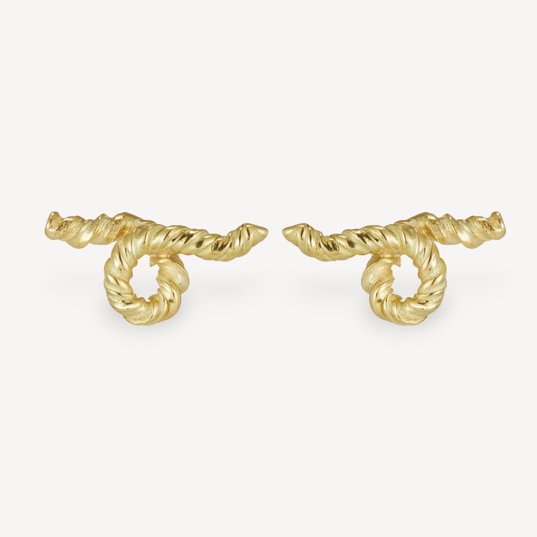 Squiggle Twist Gold Studs