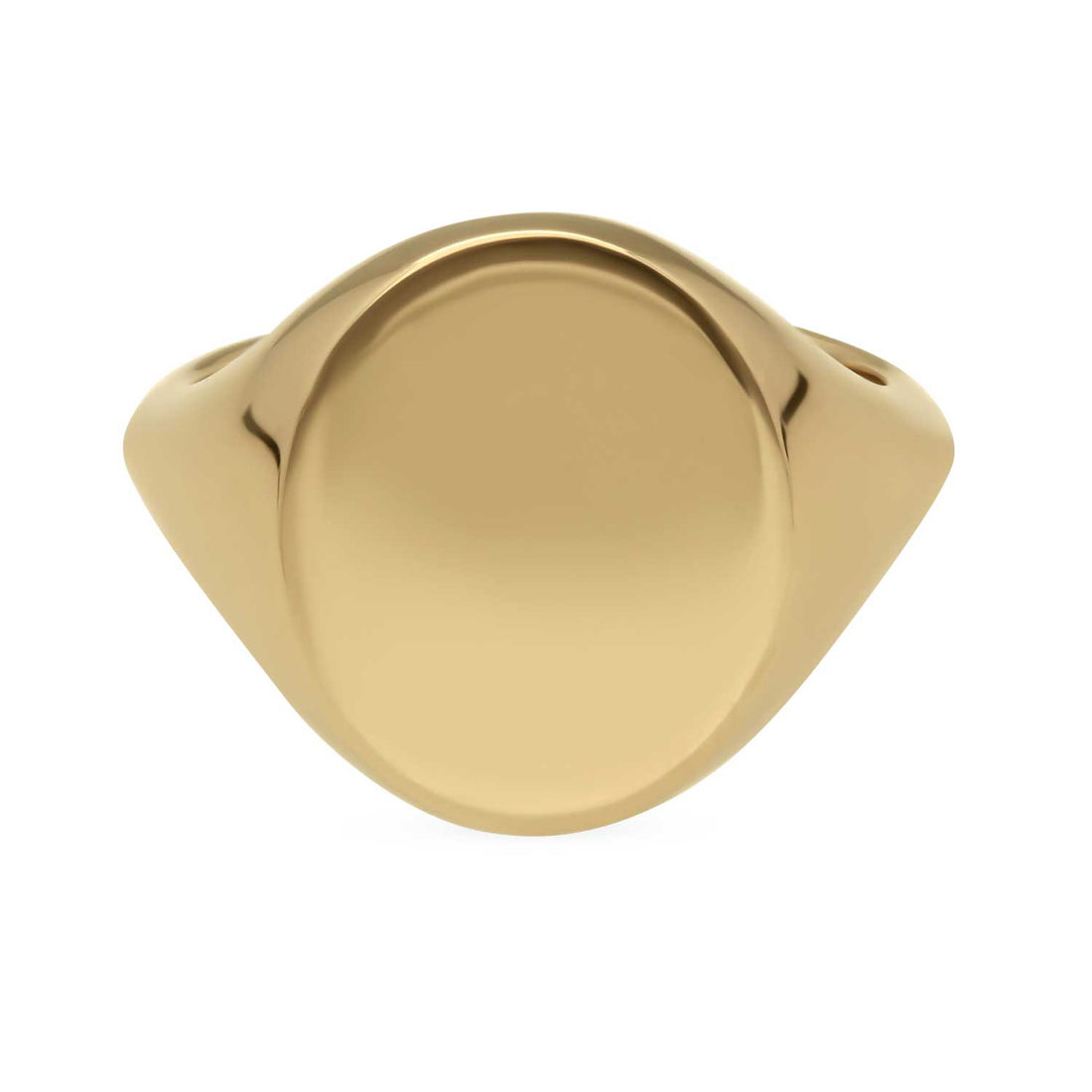 Large Oval Gold SIGNET Ring by ethical London B Corp jeweller E.C.One