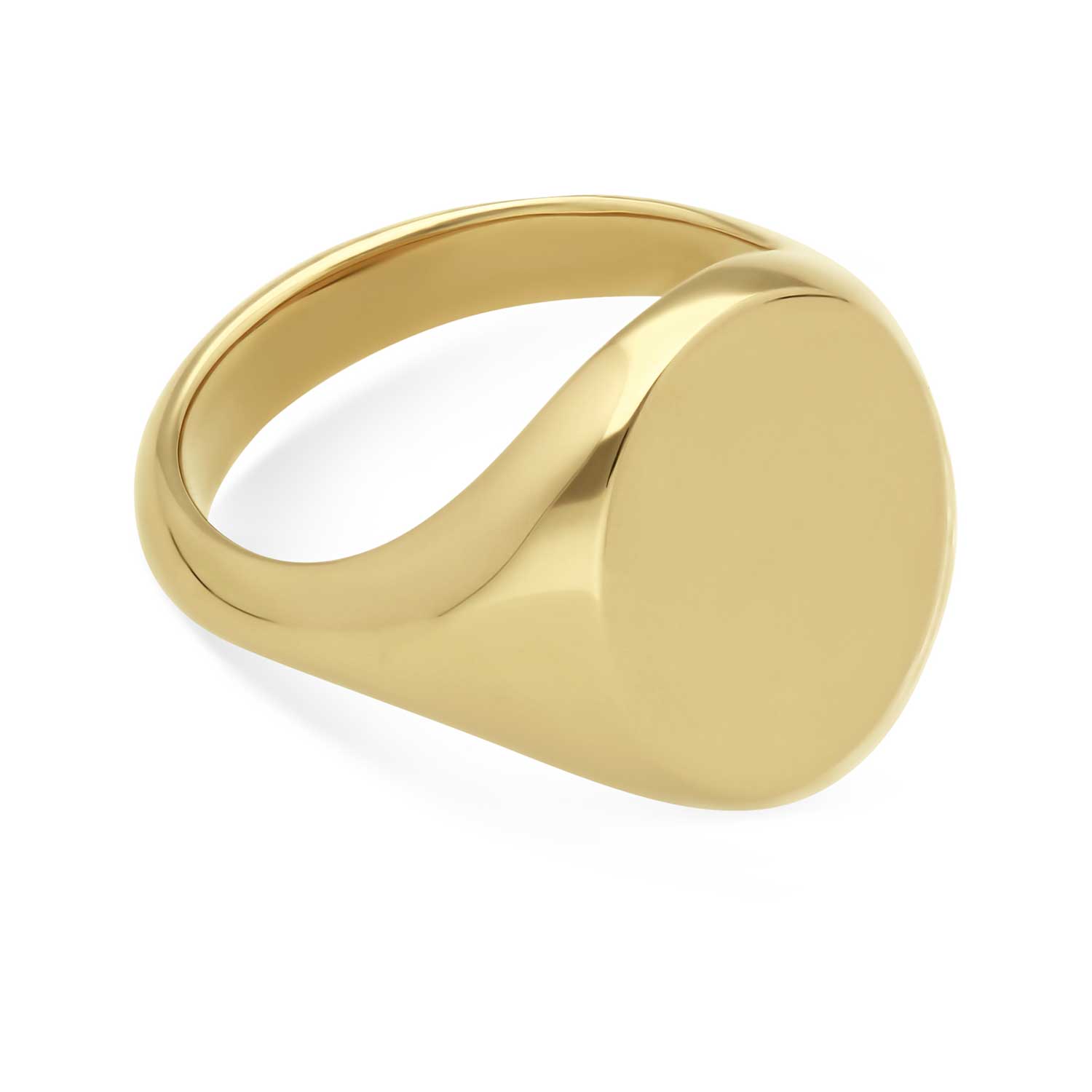 Large Oval Gold SIGNET Ring by ethical London B Corp jeweller E.C.One