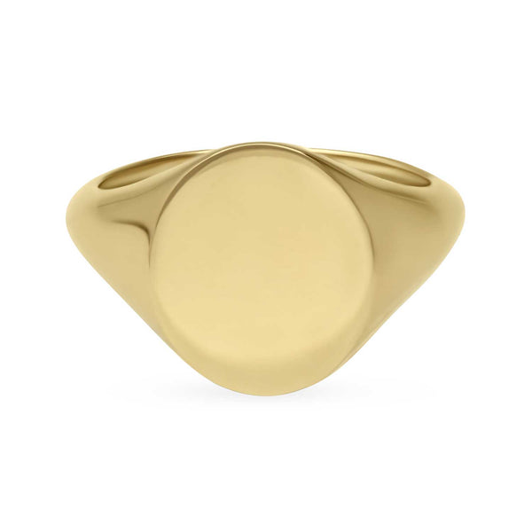 Oval Gold SIGNET Ring by ethical London B Corp jeweller E.C.One