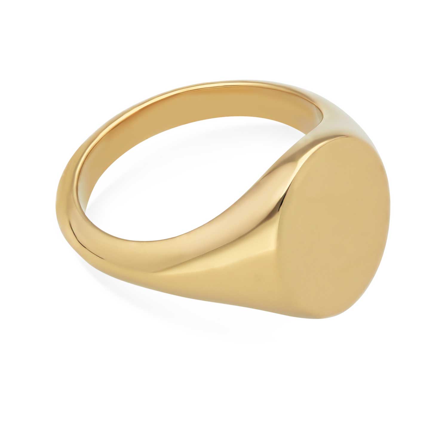 Oval Gold SIGNET Ring by ethical London B Corp jeweller E.C.One
