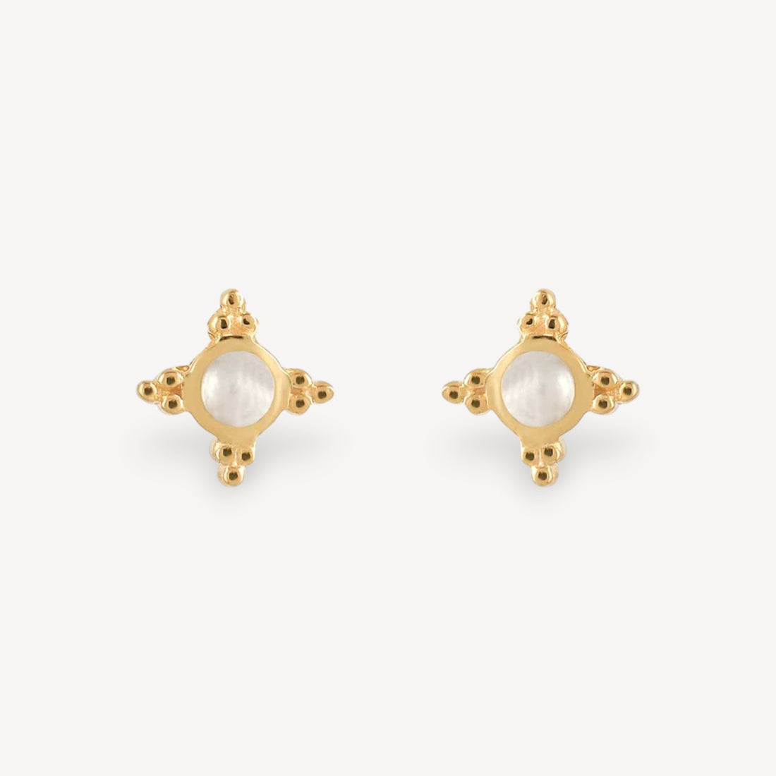 SUNBURST Pearl Stud Earrings