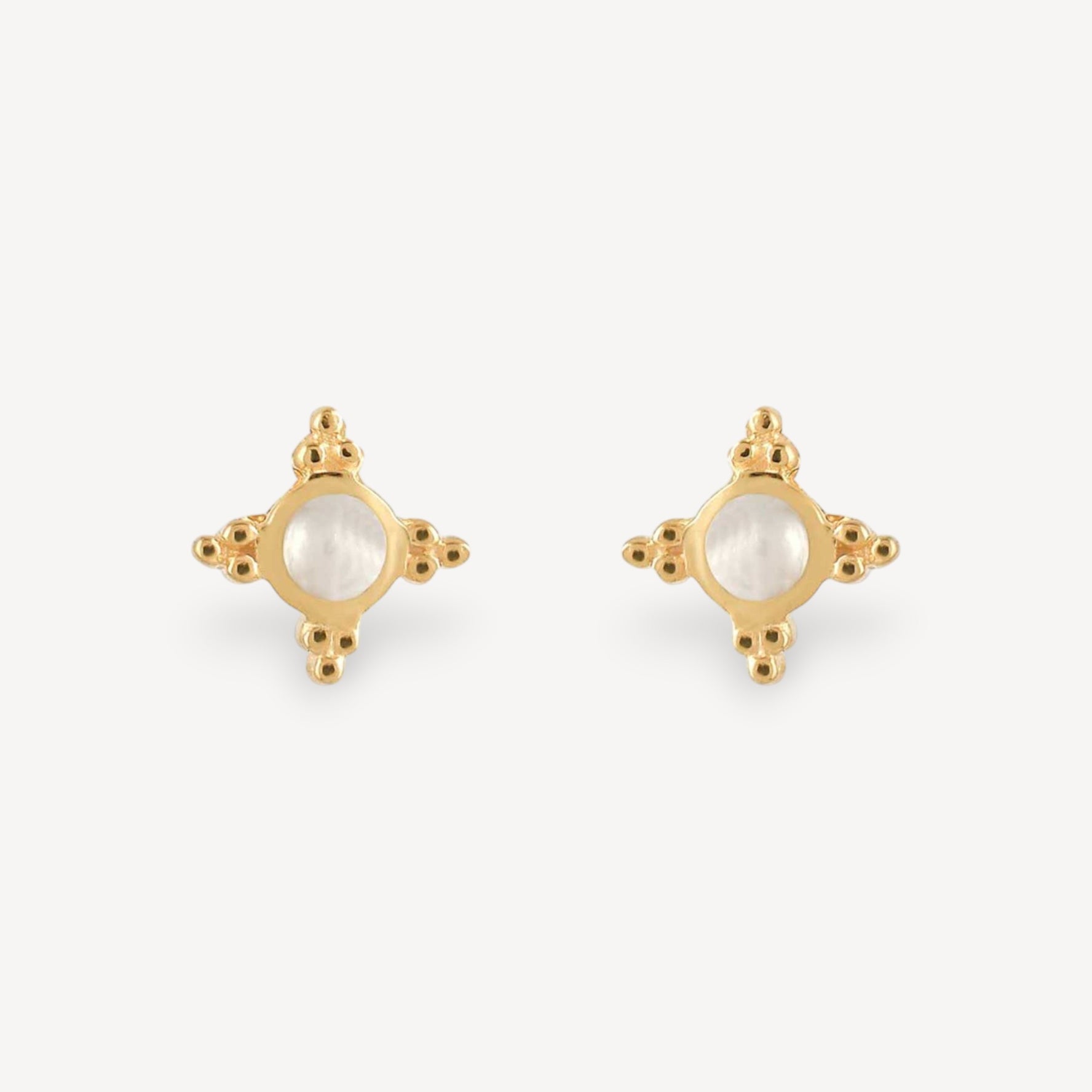 SUNBURST Pearl Stud Earrings