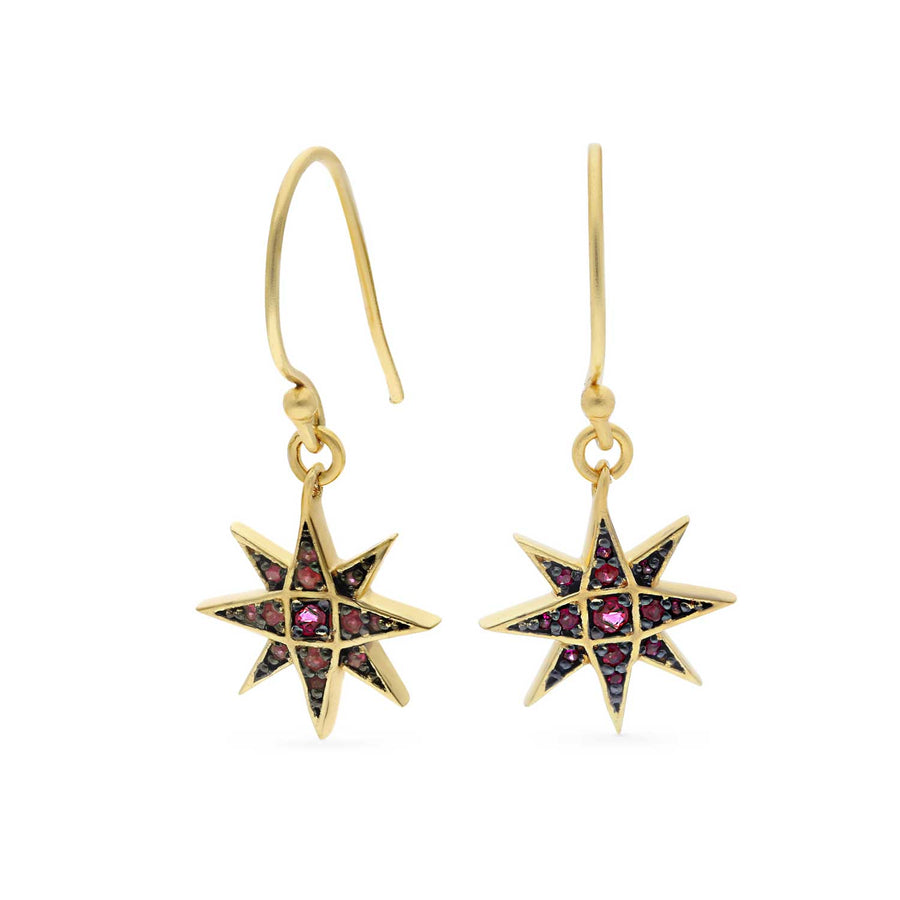 Sweet Marie jewellery at EC One London Star Earring Drops with Rubies