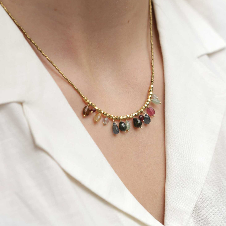 Untitledition AMEMONE necklace with Mixed Gemstones at ethical jewellers EC One London