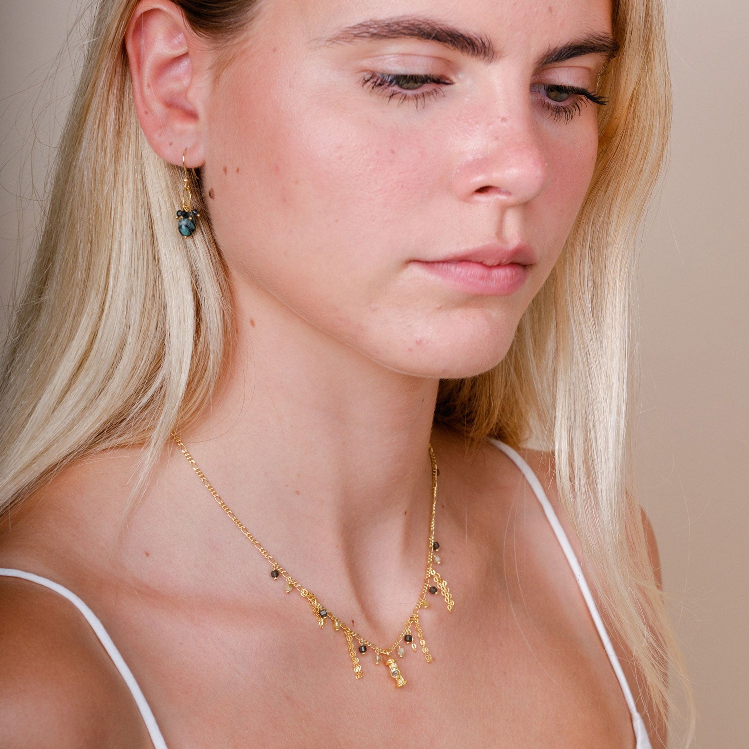 RIFRANGE Necklace with Gemstones  & Polki Diamonds