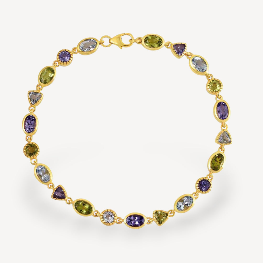 ZELDA Tanzanite, Blue Topaz & Peridot Bracelet
