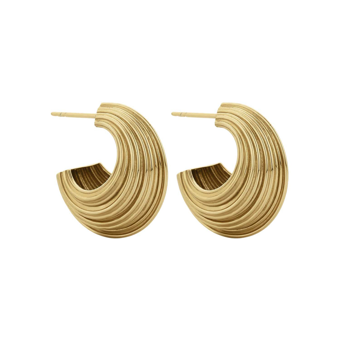 RAE Hoop Earrings Gold Plated by Zoe & Morgan at ethical jeweller E.C.One London