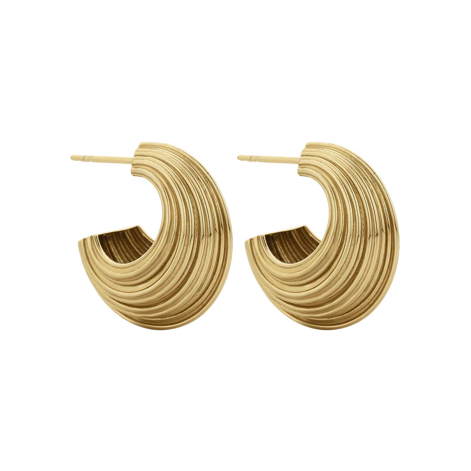 RAE Hoop Earrings Gold Plated by Zoe & Morgan at ethical jeweller E.C.One London