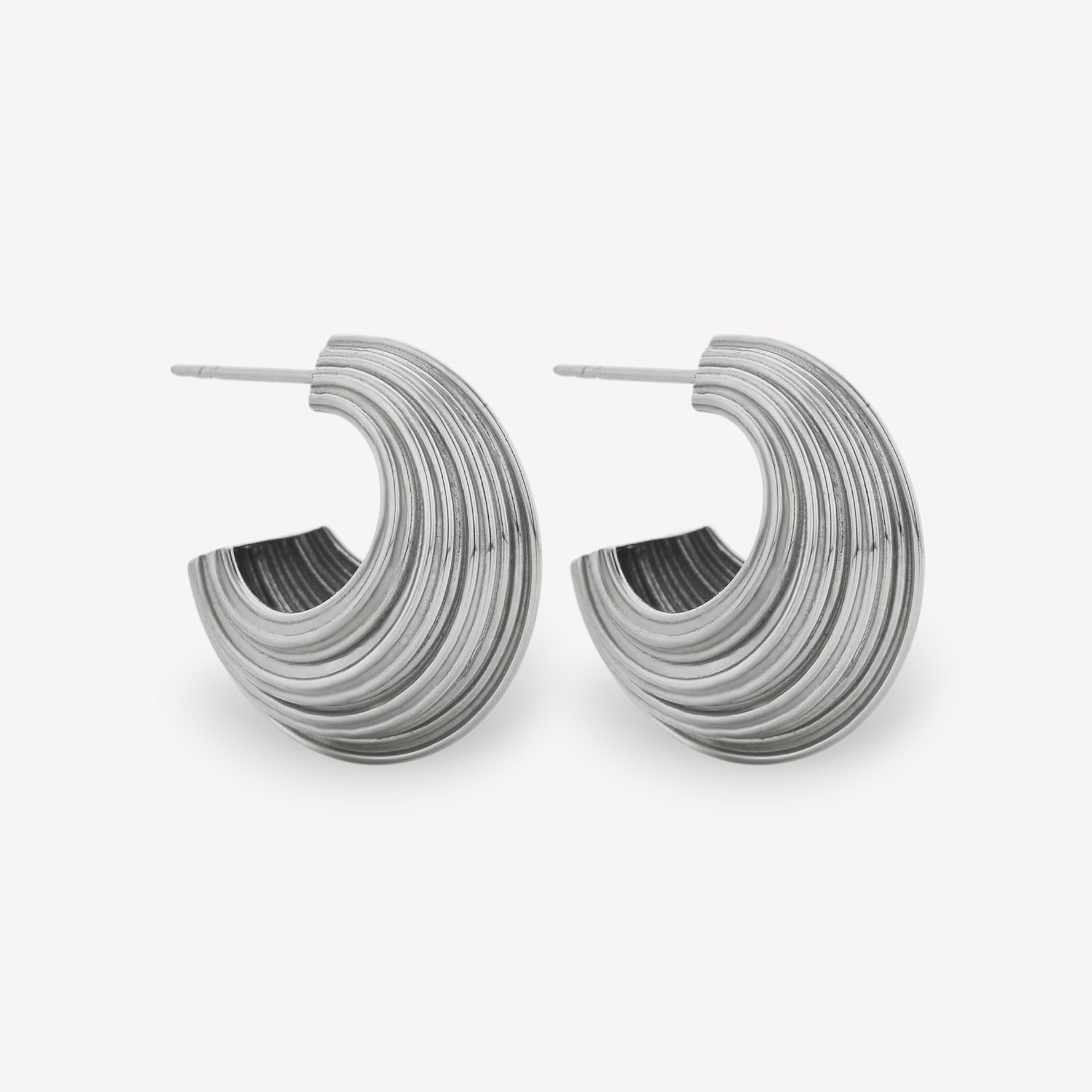 RAE Hoop Earrings Silver by Zoe & Morgan at ethical jeweller E.C.One London