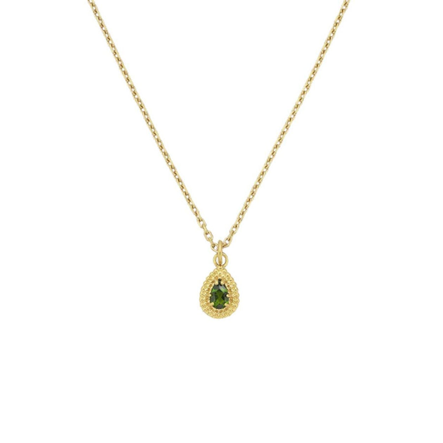 Zoe & Morgan ALTHEA Gold Plated Necklace with Chrome Diopside at EC One London