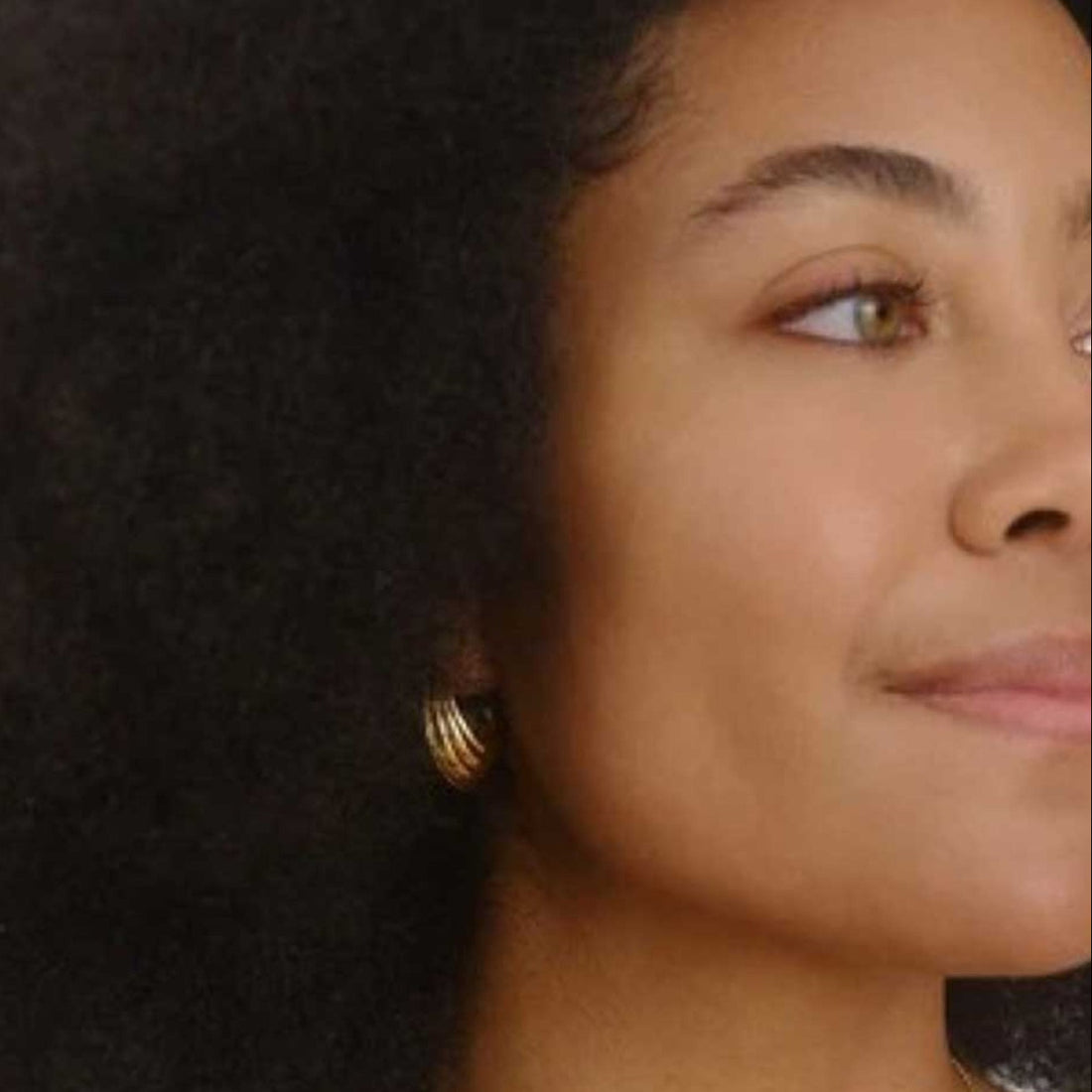 RAE Hoop Earrings Gold Plated  by Zoe & Morgan at B Corp certified Ethical jeweller E.C.One London