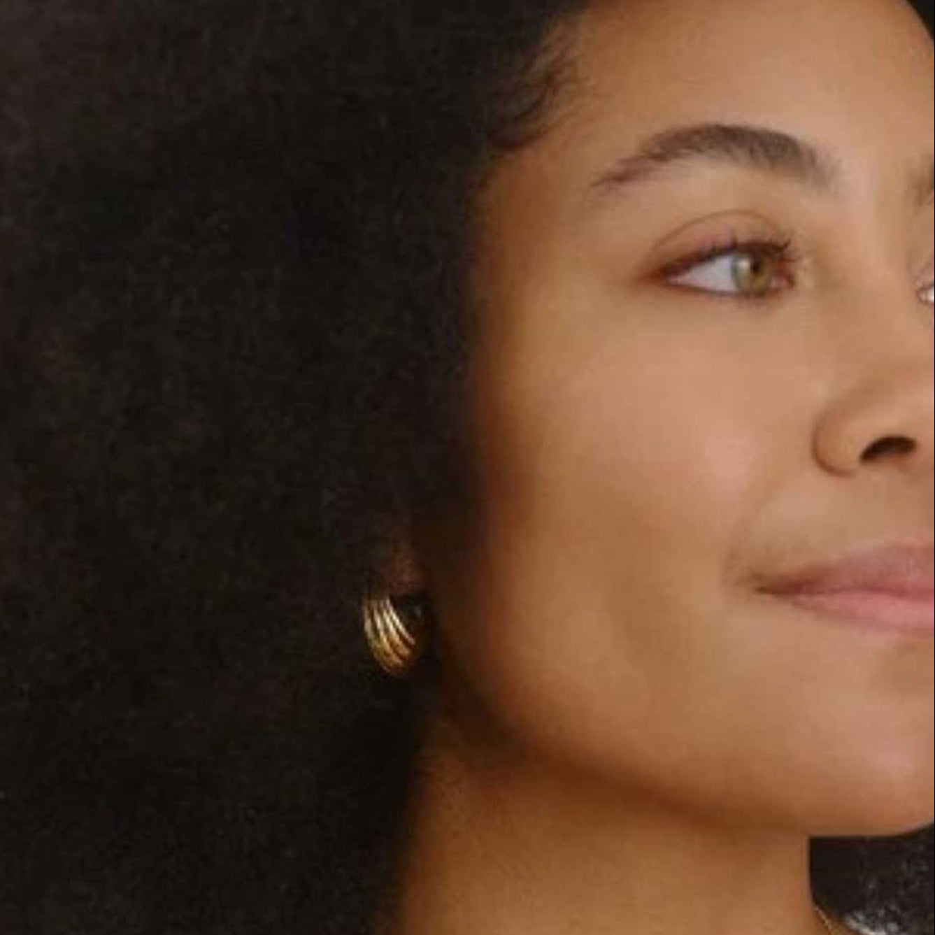 RAE Hoop Earrings Gold Plated  by Zoe & Morgan at B Corp certified Ethical jeweller E.C.One London