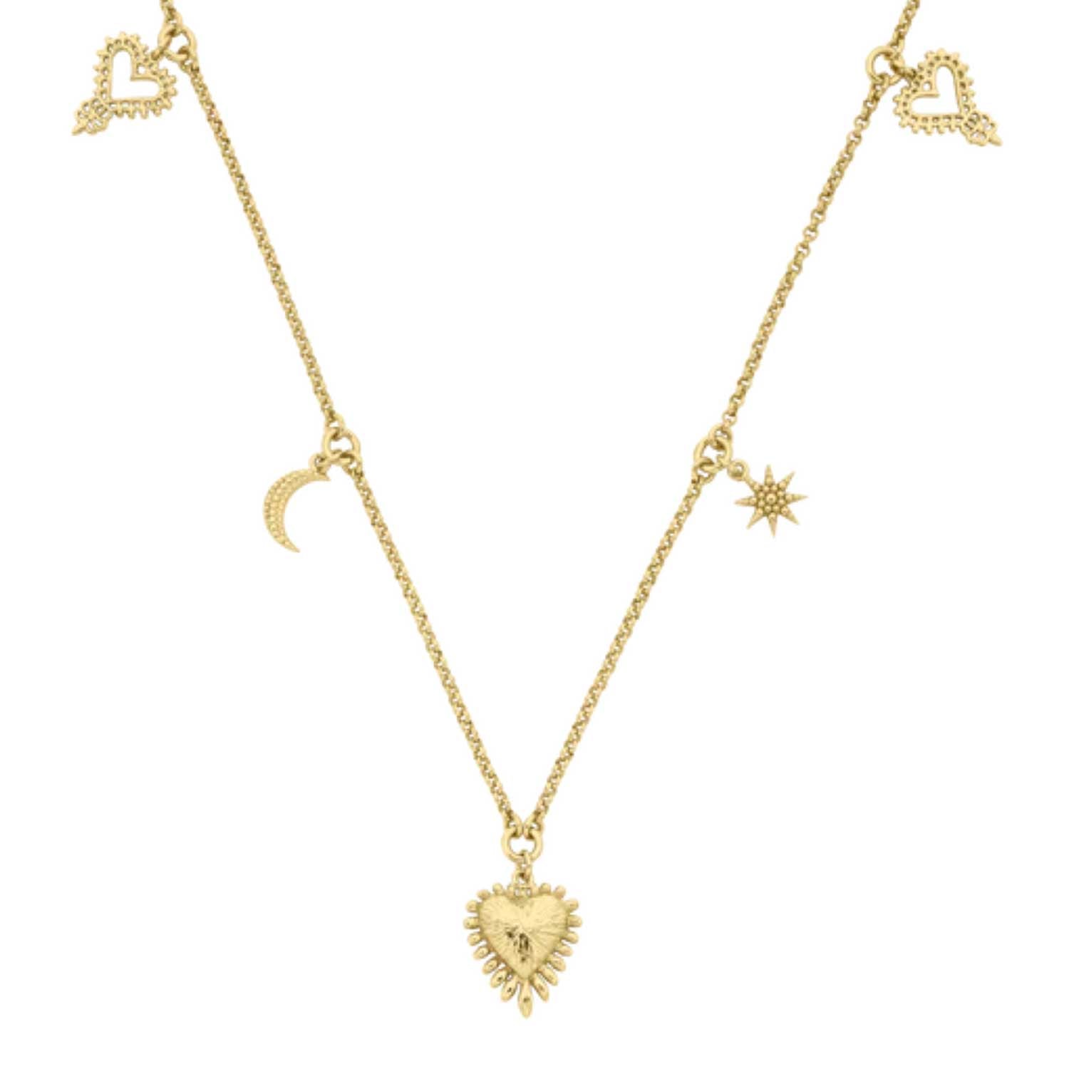 Charmed Necklace Gold Plated by Zoe and Morgan at E.C.One London awarding winning ethical jeweller