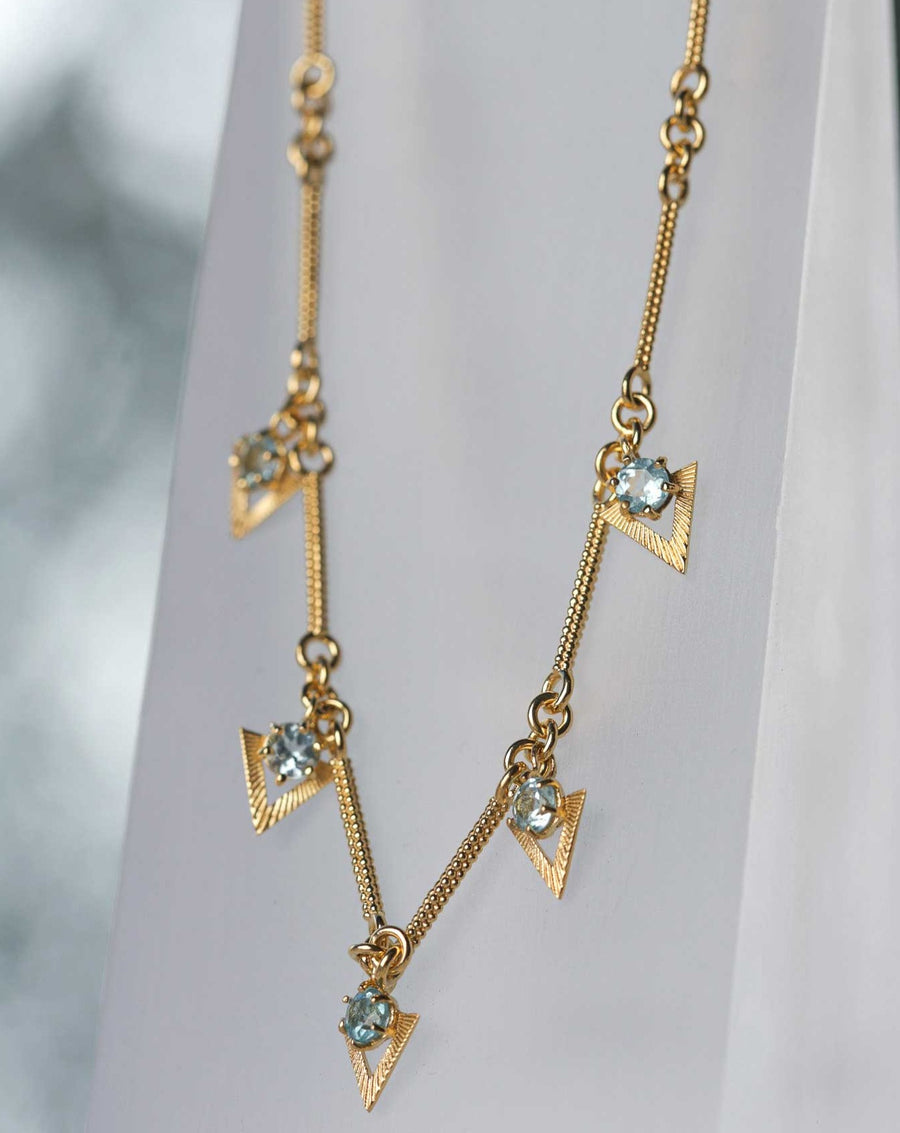 Zoe & Morgan HYACINTH Blue Apatite Gold Plated at EC One London