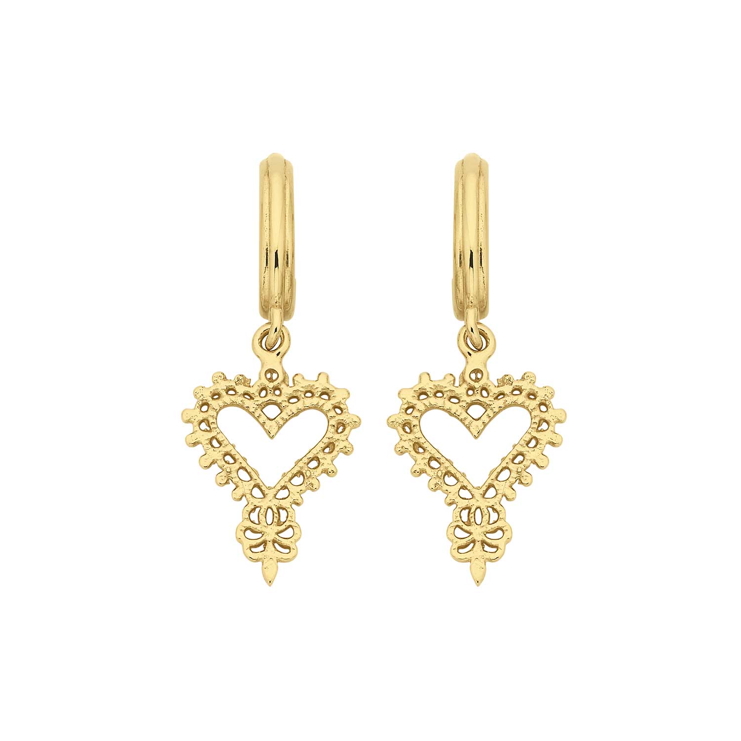Mini Heart Hoop Gold Plated Earrings by Zoe & Morgan at ethical jeweller E.C.One London