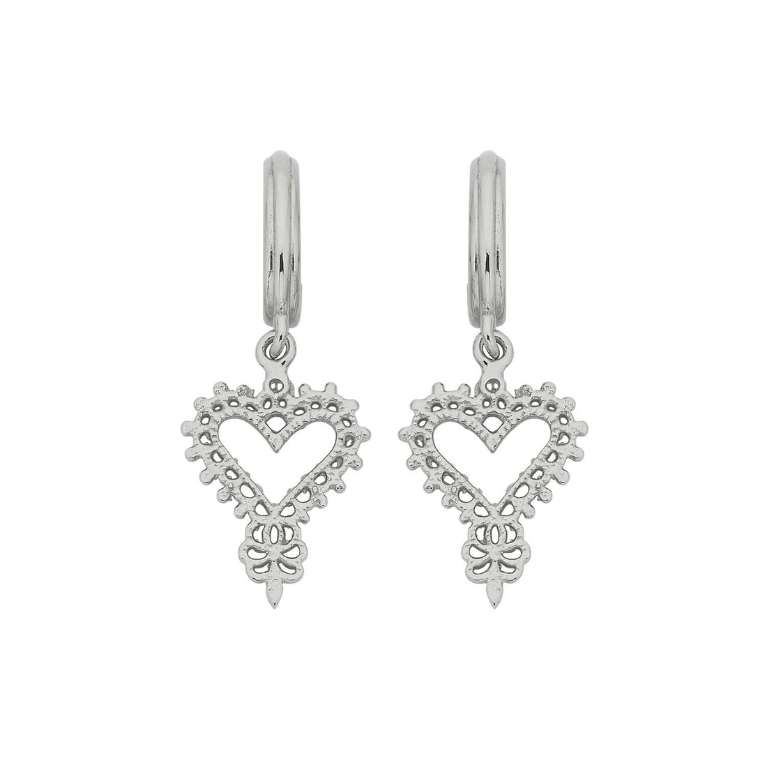 Mini Heart Hoop Silver Earrings by Zoe & Morgan at ethical jewellers E.C.One London