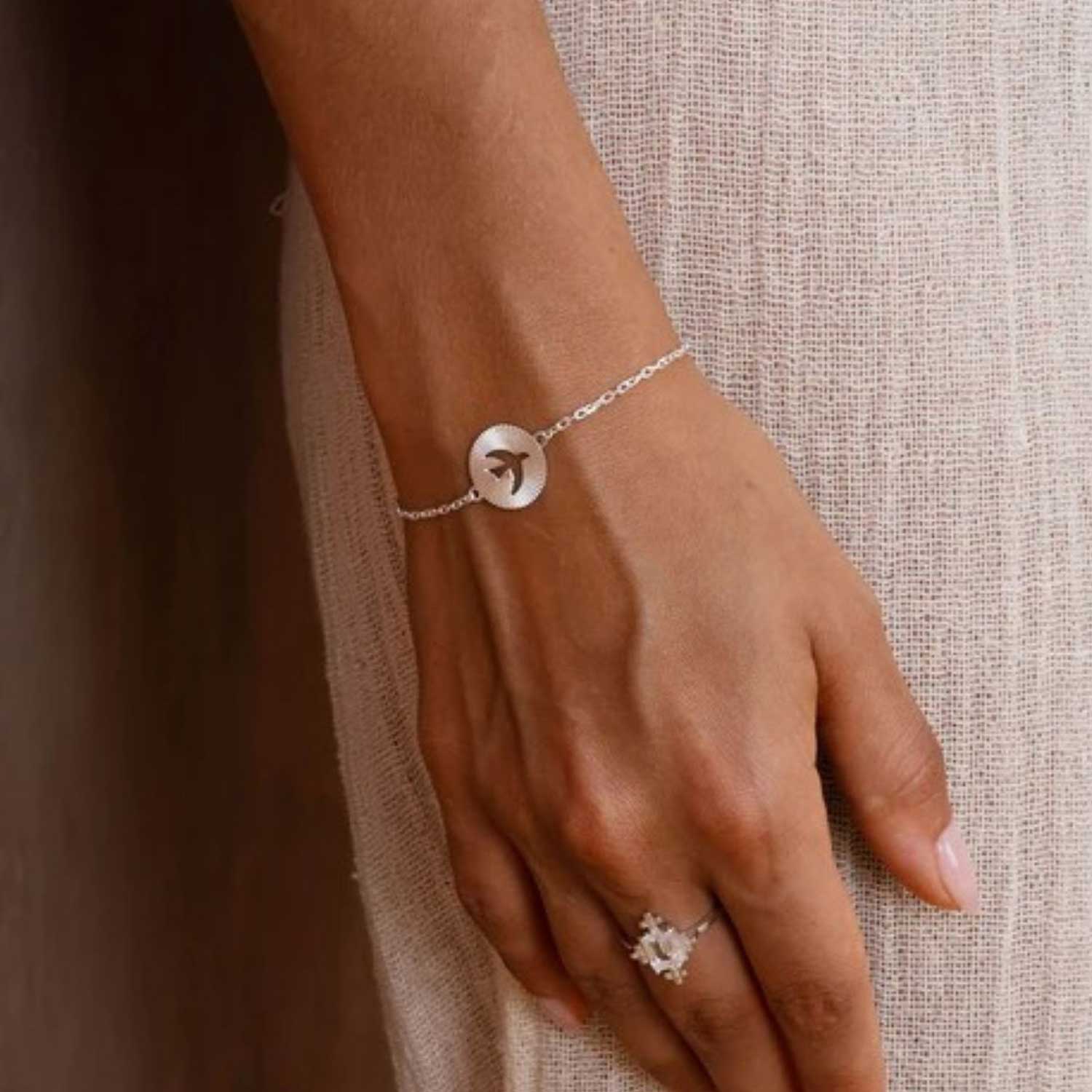 MOONBIRD Bracelet Silver  by Zoe & Morgan at B Corp certified Ethical jeweller E.C.One London