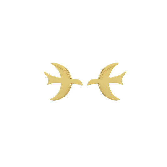 MOONBIRD Studs Gold Plated By Zoe & Morgan at ethical jeweller E.C.One London