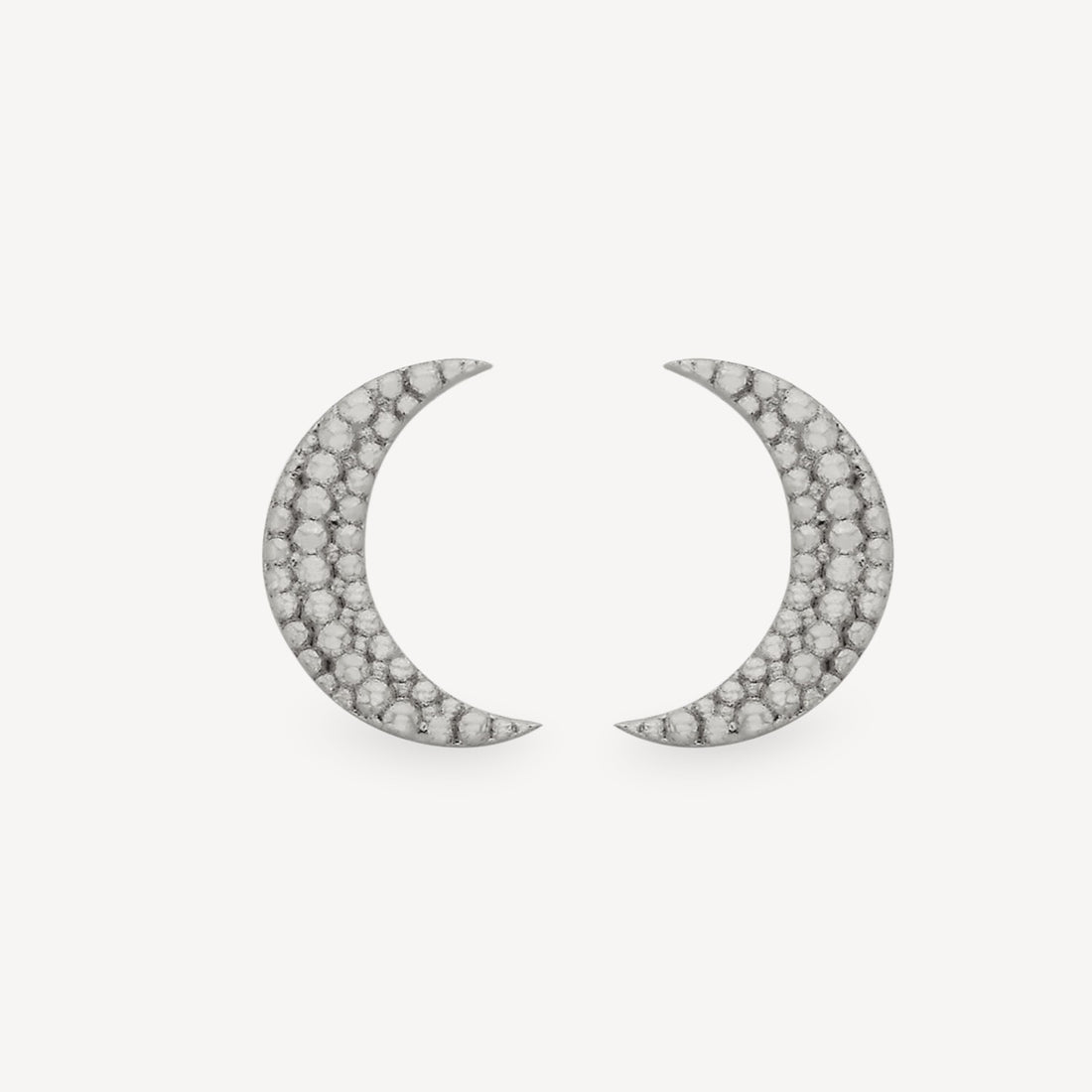 MOONLIGHT Studs Silver by Zoe and Morgan at E.C.One London