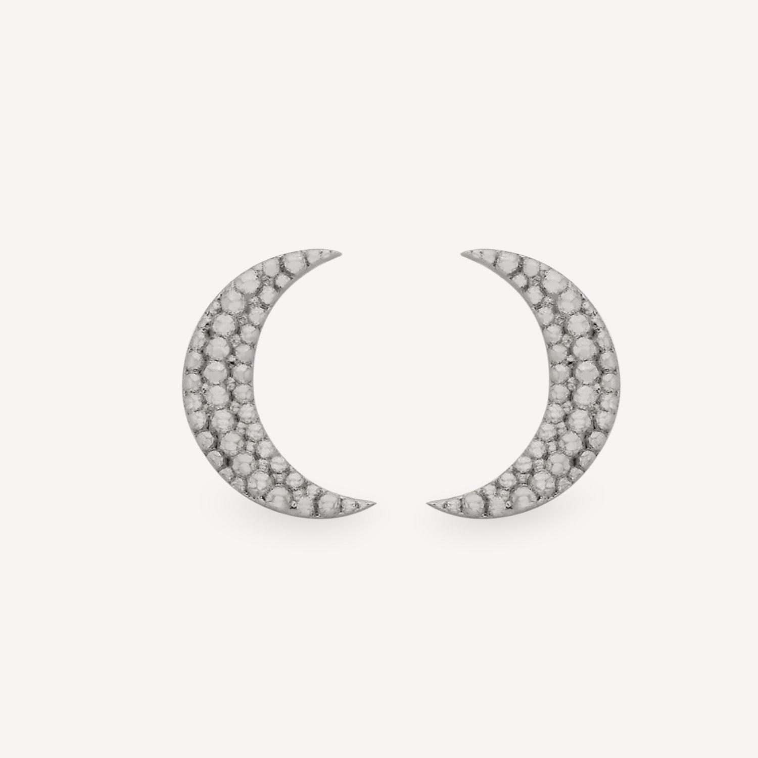 MOONLIGHT Studs Silver by Zoe and Morgan at E.C.One London