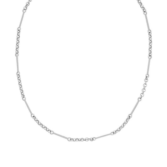 Zoe and Morgan at E.C. One London POPPY Necklace Silver