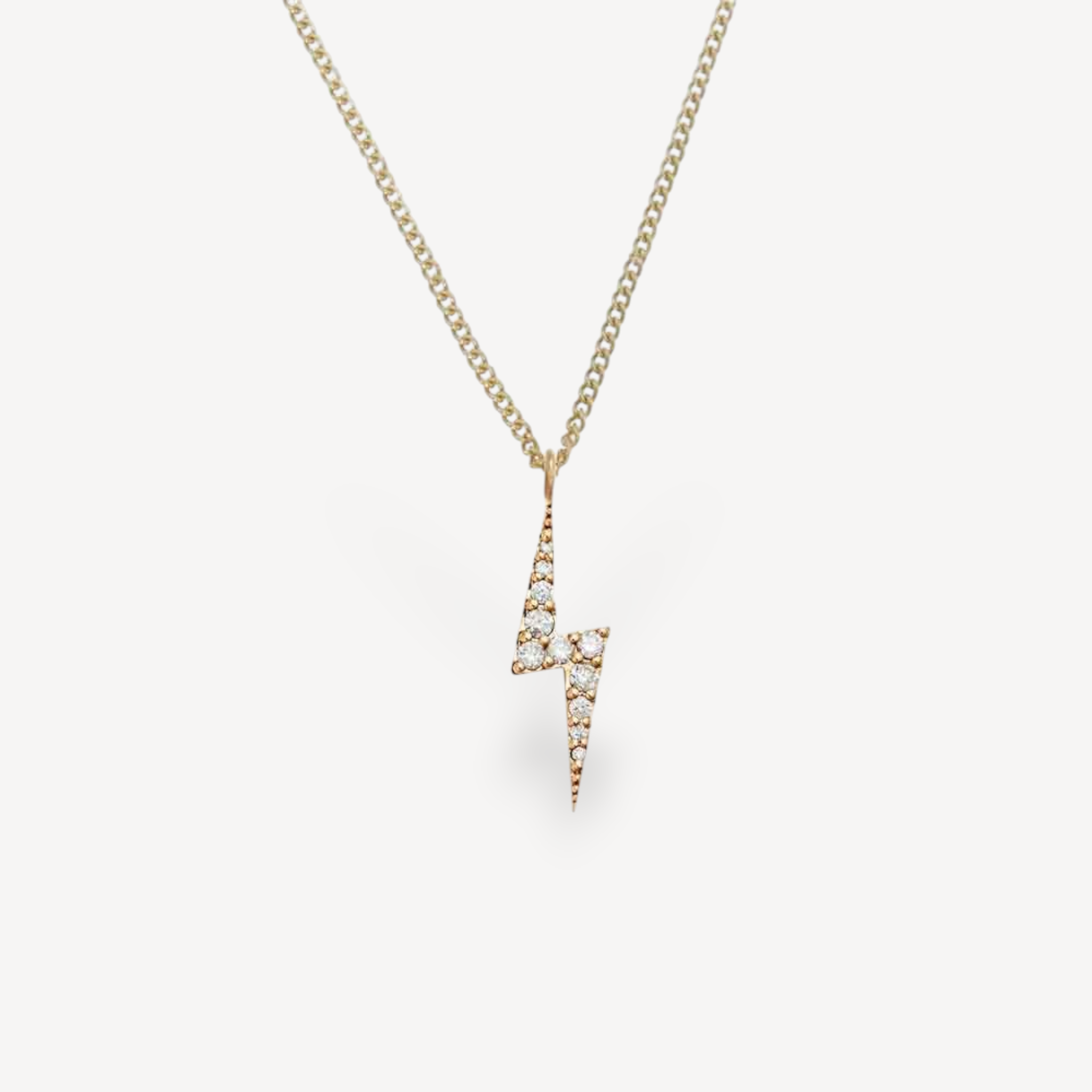 EC One Zoe & Morgan Zap Yellow Gold Diamond Necklace