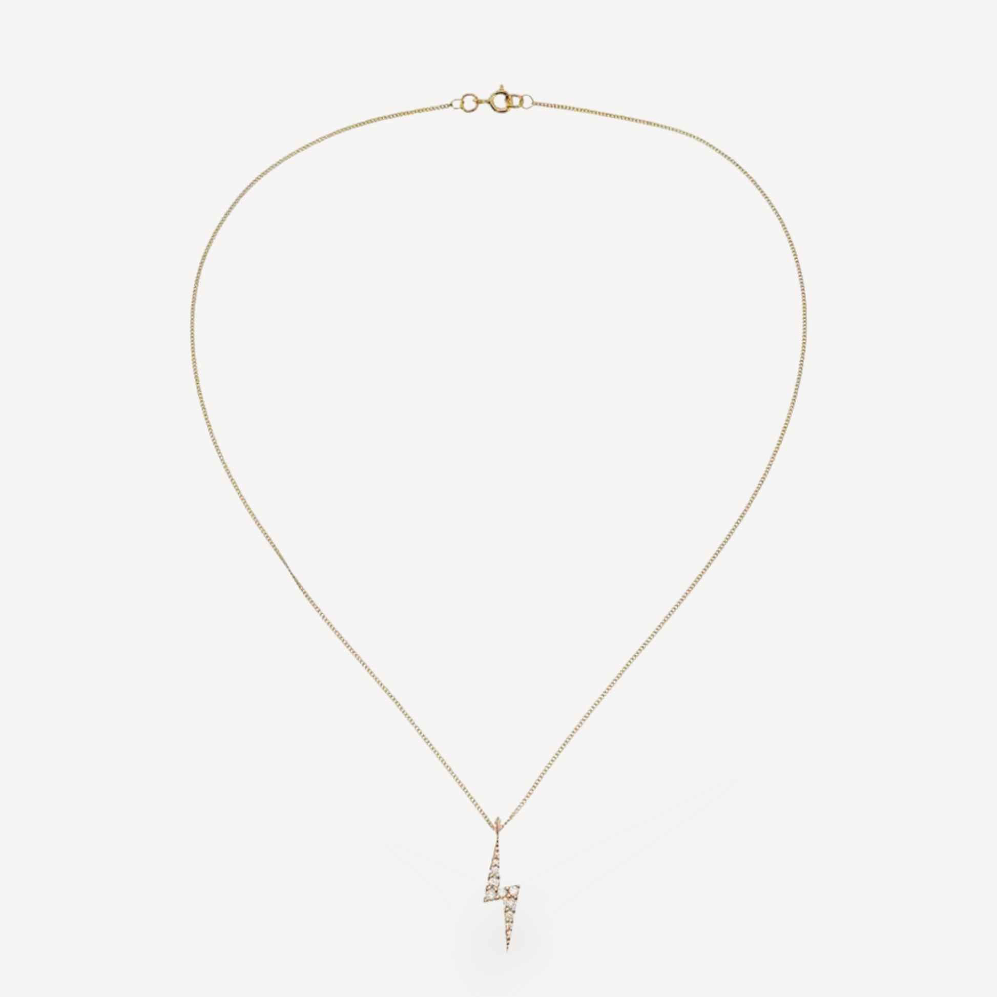 EC One Zoe & Morgan Zap Yellow Gold Diamond Necklace