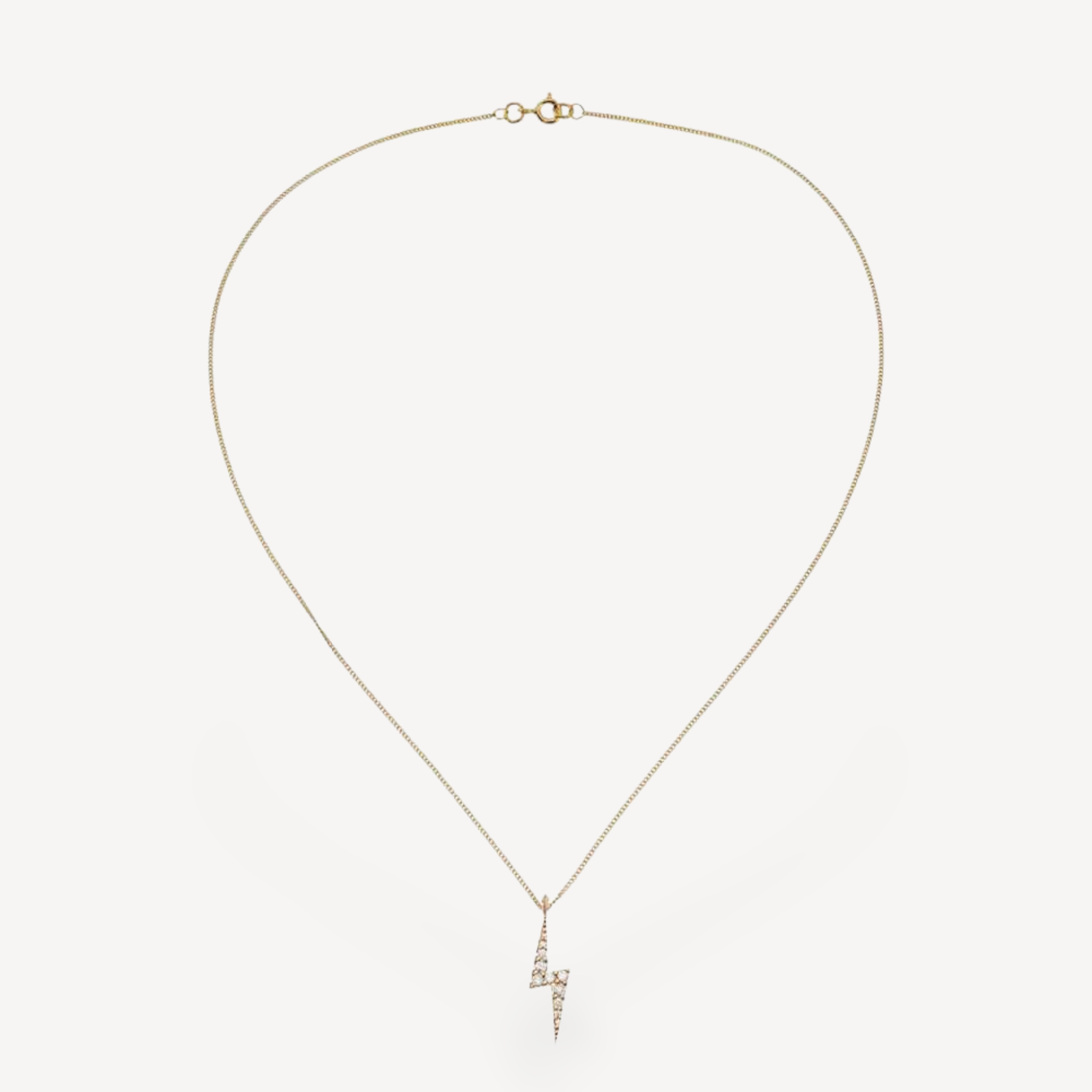 EC One Zoe & Morgan Zap Yellow Gold Diamond Necklace