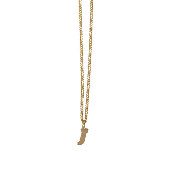 EC One Mini recycled Gold Letter "J" Initial Necklace