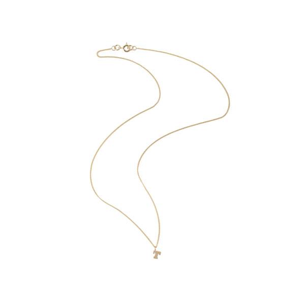 EC One Mini Letter "T" Initial recycled Gold Necklace