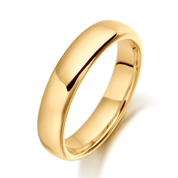 5mm Wedding Ring 18ct Yellow Gold - lighter weight