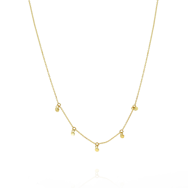 Helene Turbe crazy beads collar  in recycled 9ct gold at EC One London